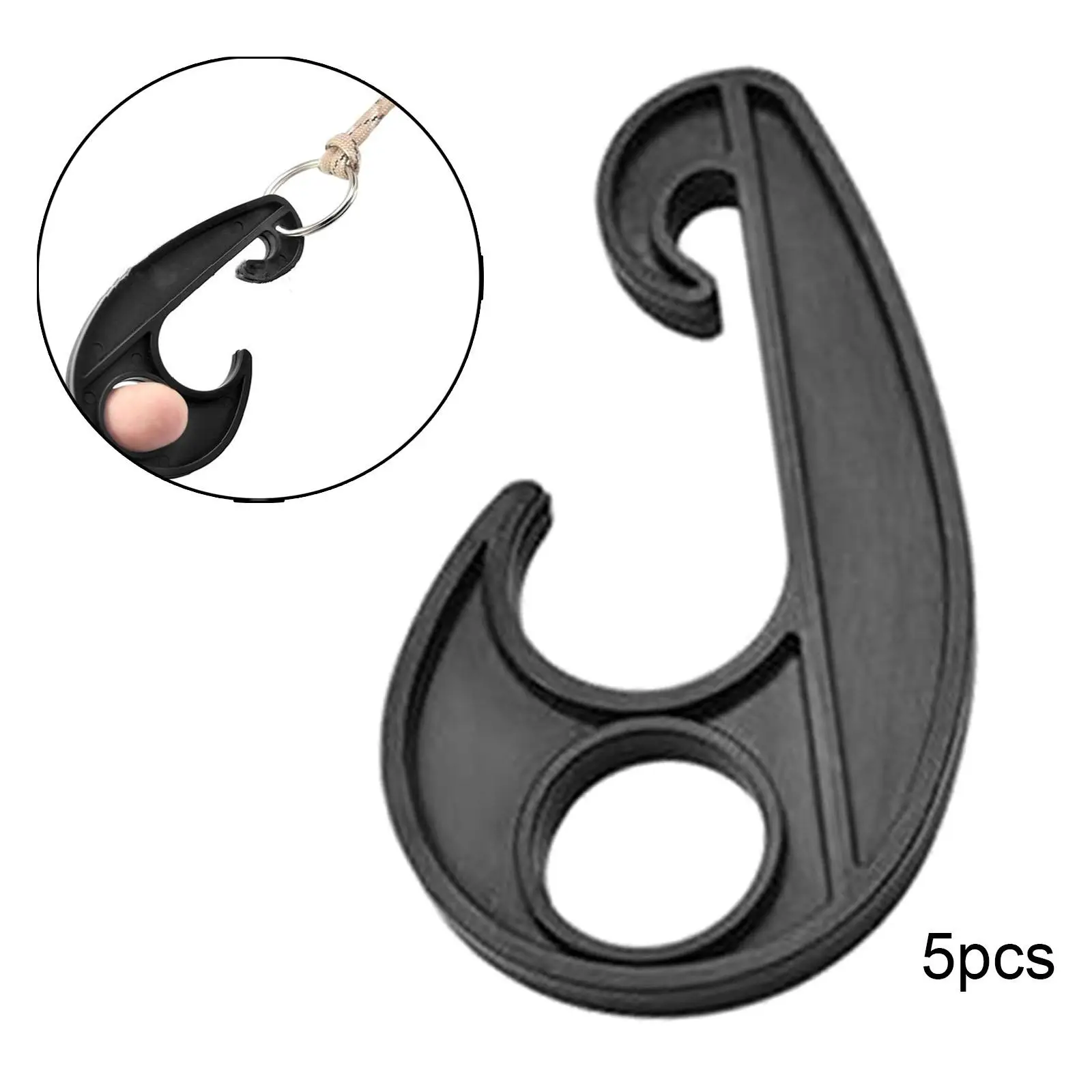 5 قطع من خطاف نهاية الحبل المرن لحقيبة الظهر الخارجية من القماش #1