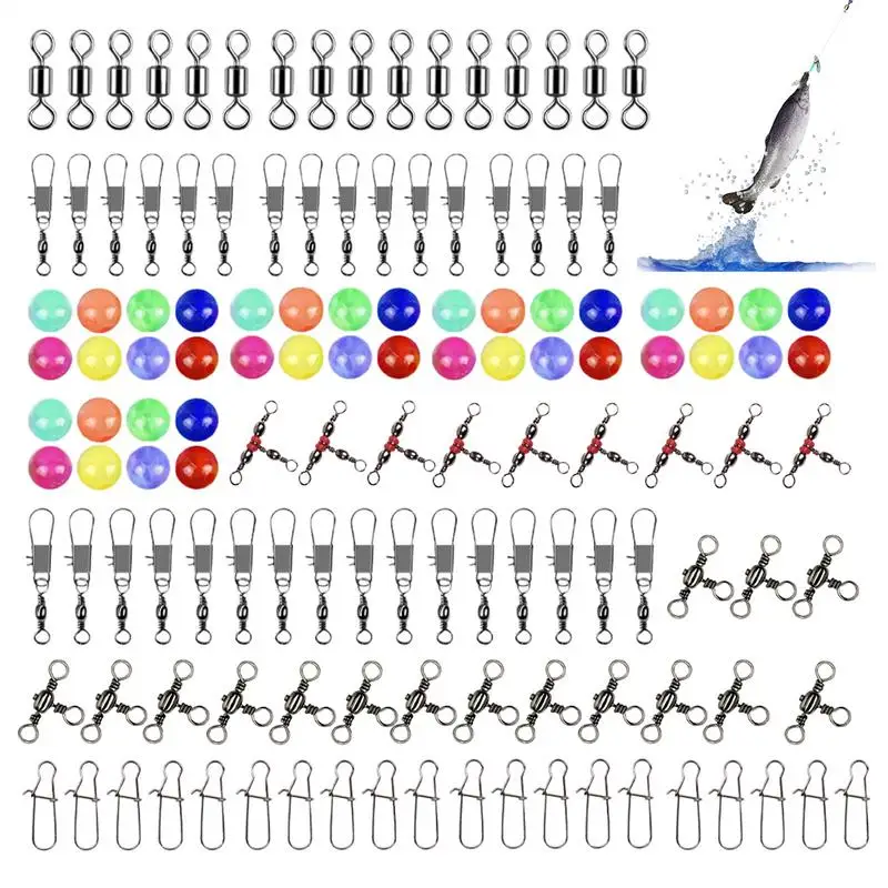 

Swivels Fishing Tackle 140 Pieces Fishing Swivels Fishing Tackle Kit Saltwater Fishing Tackle Fresh Water Fishing Tackle Set For