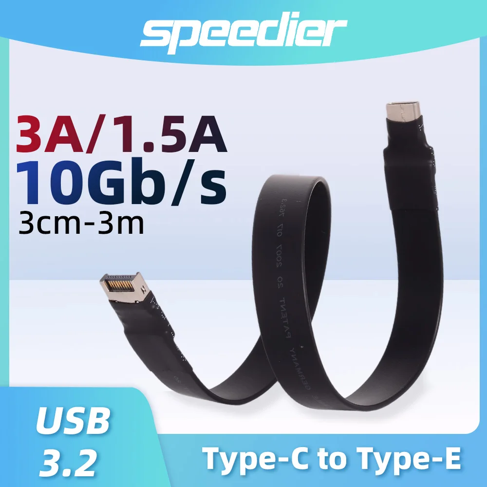 USB 3.2 Type C To Type E 19/20P Female Adapter Cable Riser Gen2 10Gbps for ITX A4 Chassis Front Panel Header Customized 3cm-3m