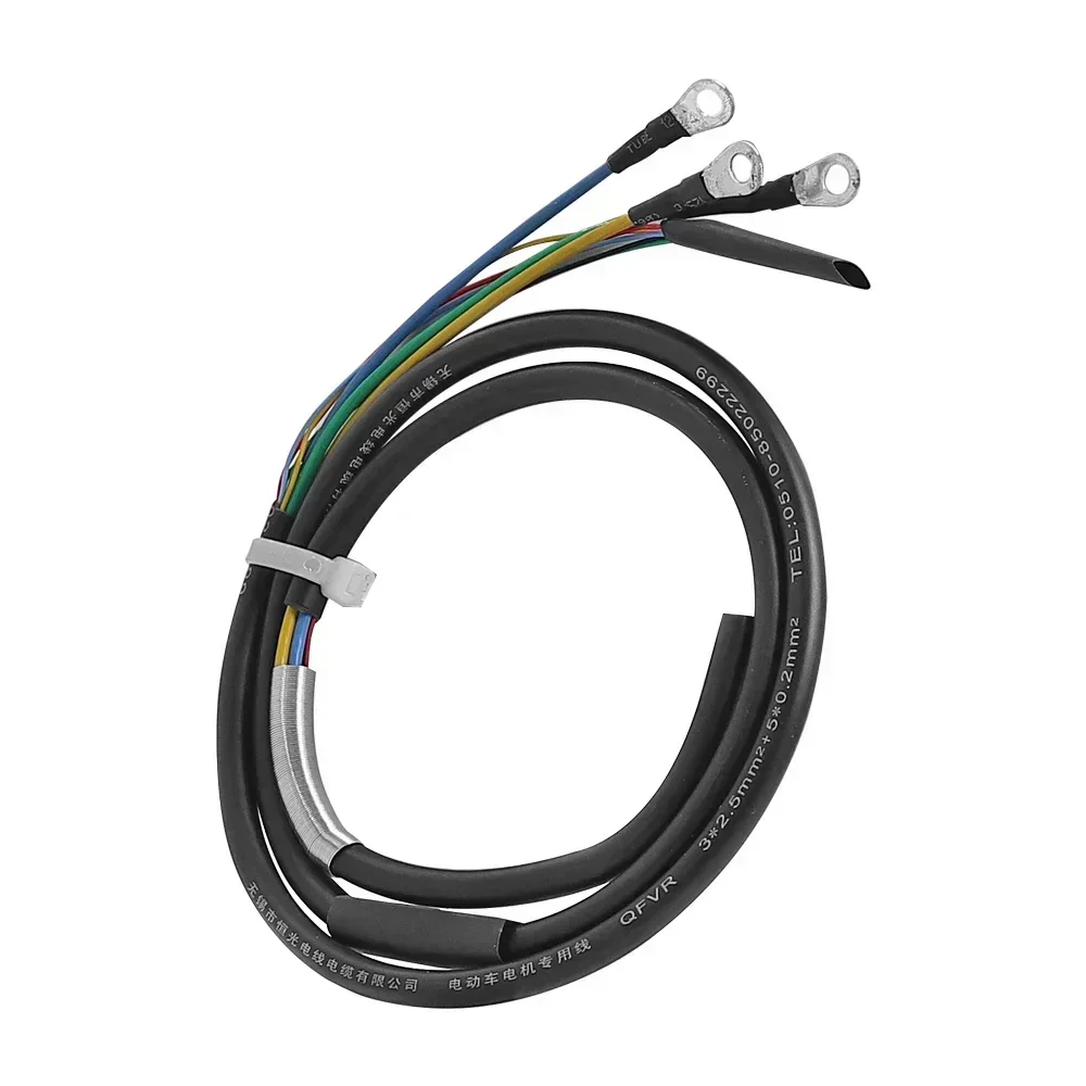 2mm2/2.5mm2 كابل محرك النحاس النقي للدراجات الكهربائية فرش موتور تيار مباشر قاعة + المرحلة سلك قاعة الاستشعار سلك أجزاء كابل المحرك