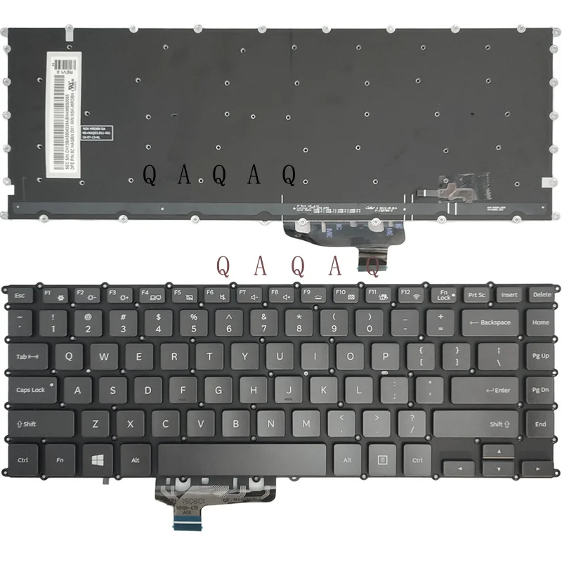 

QA US Keyboard for Samsung 940X5N 940X5M NP940X5N NP940X5M Black with Backlit