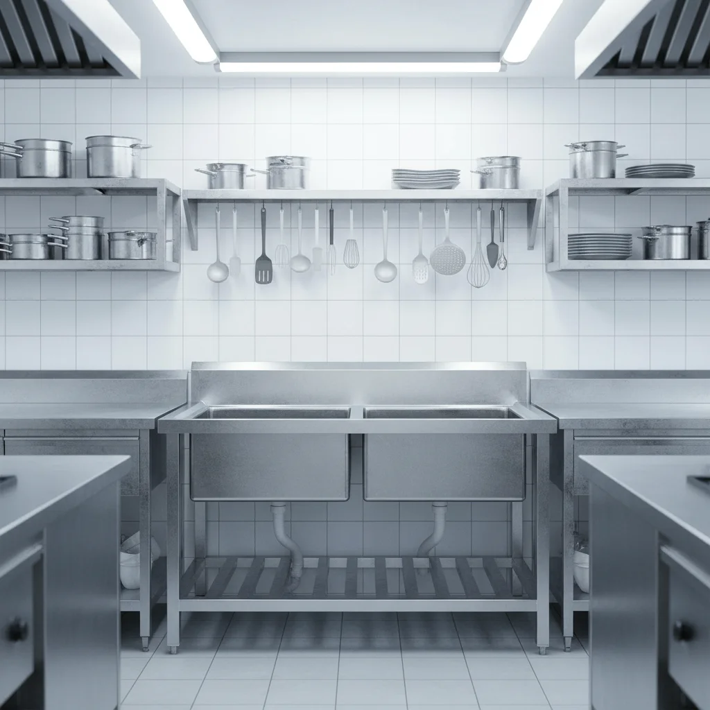 

Gaoya Kitchen Double Bowl Food-Grade 304 & 201 Stainless Steel Sink for Hotels and Restaurants