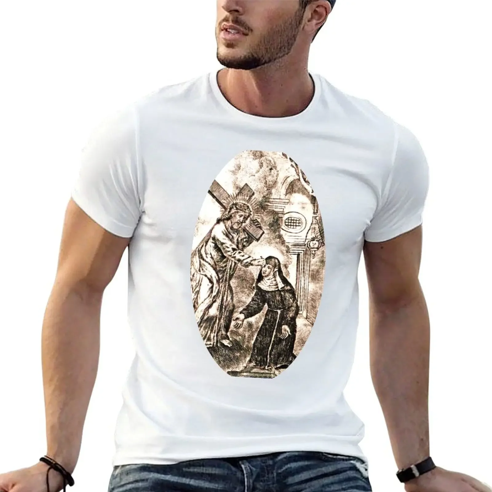 

Saint Rita T-Shirt Aesthetic clothing summer top plus size clothes Men's t-shirts