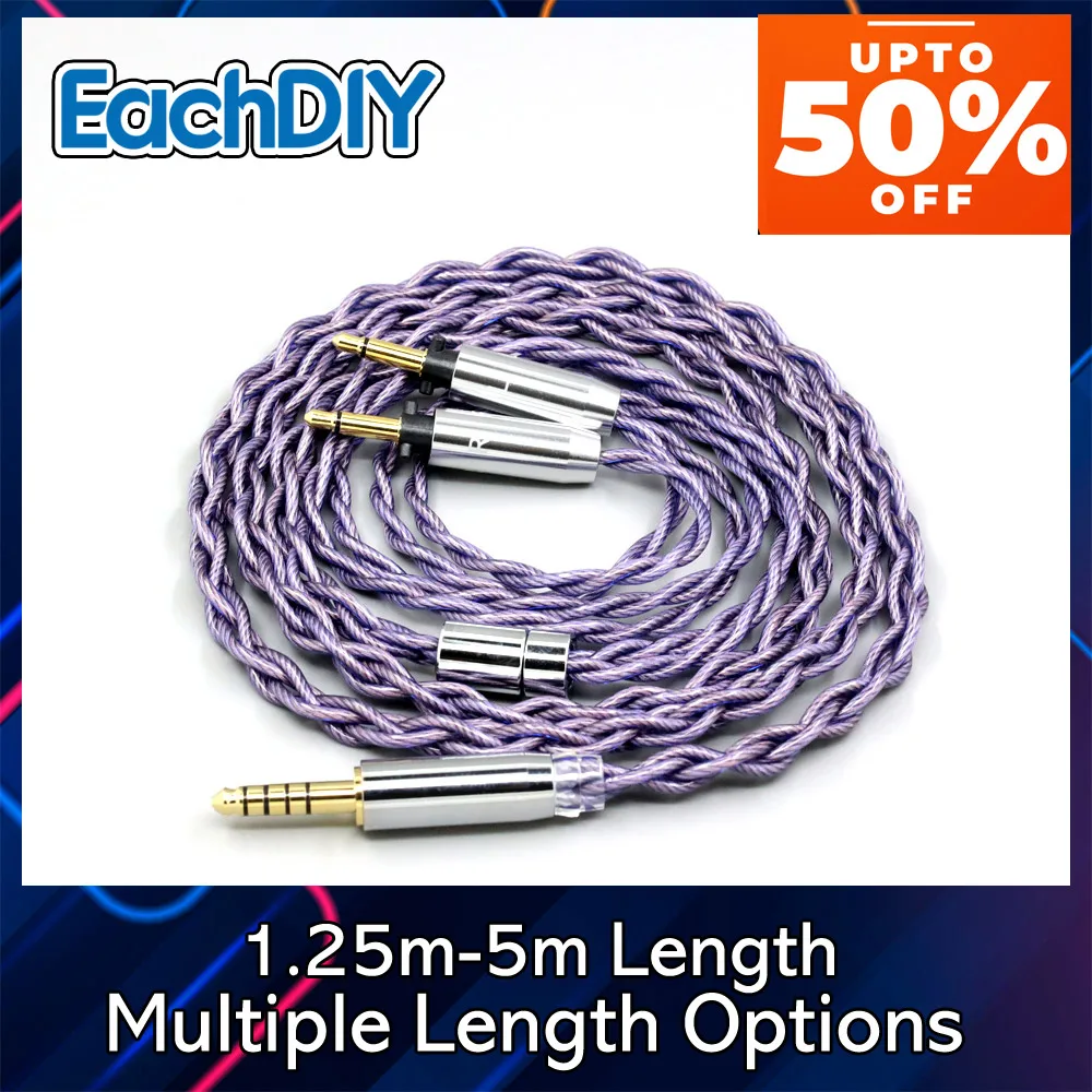 

140 cores litz 1.8mm Type2 OCC 7N Earphone Cable For Final Audio SONOROUS IV VI VIII X D8000 Design Pando Hope vi 1:1 9010