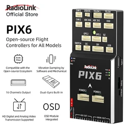 Radiolink PIX6 Controllore di volo open source Modulo OSD a 16 canali integrato per aereo/2-8 elicotteri/elicottero/auto/barca