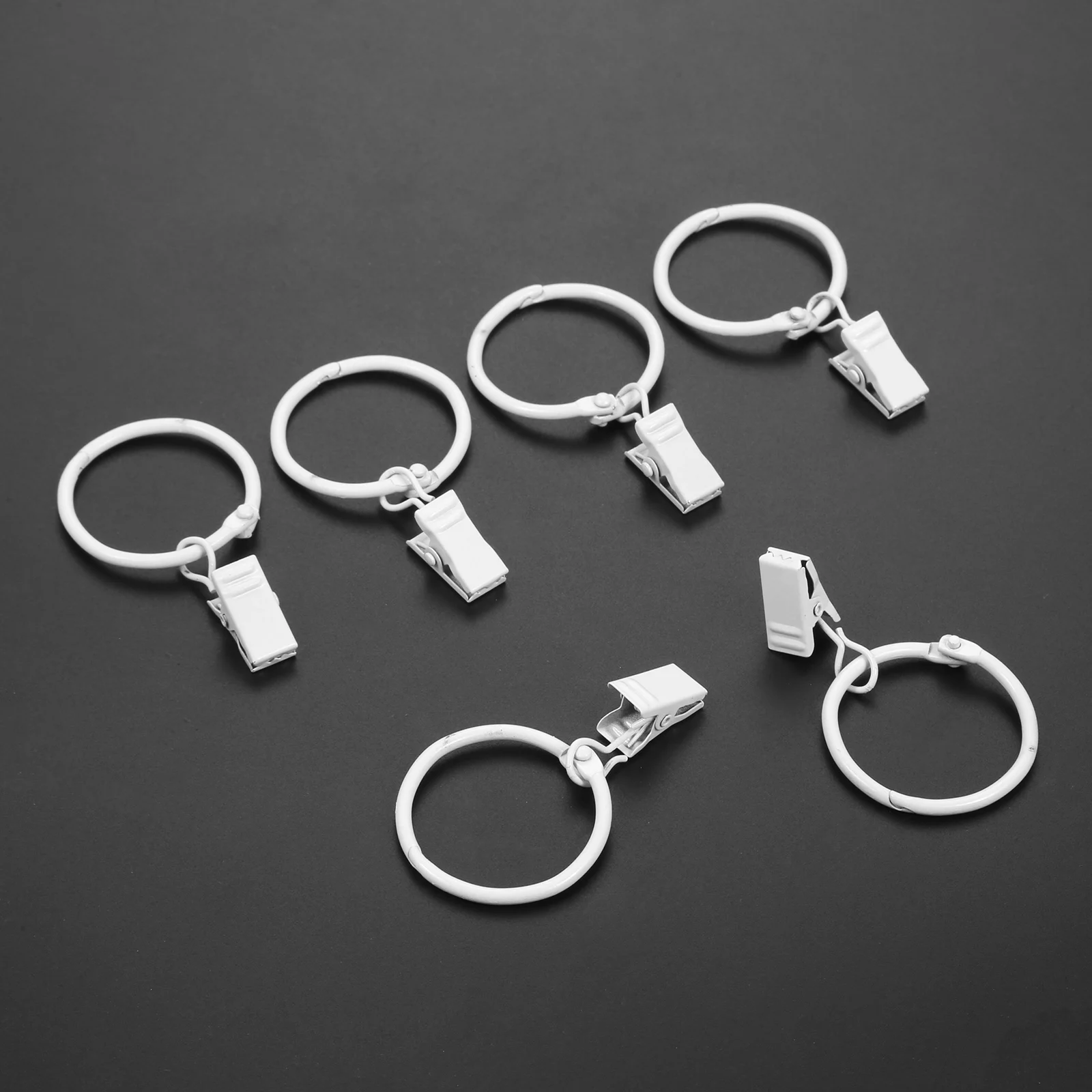 10Pcs/set 2.7x32mm Curtain Rings Clips Decorative Rustproof Drapery Window Curtain Hanging Ring Hook Hanging Clothes Clip Hanger