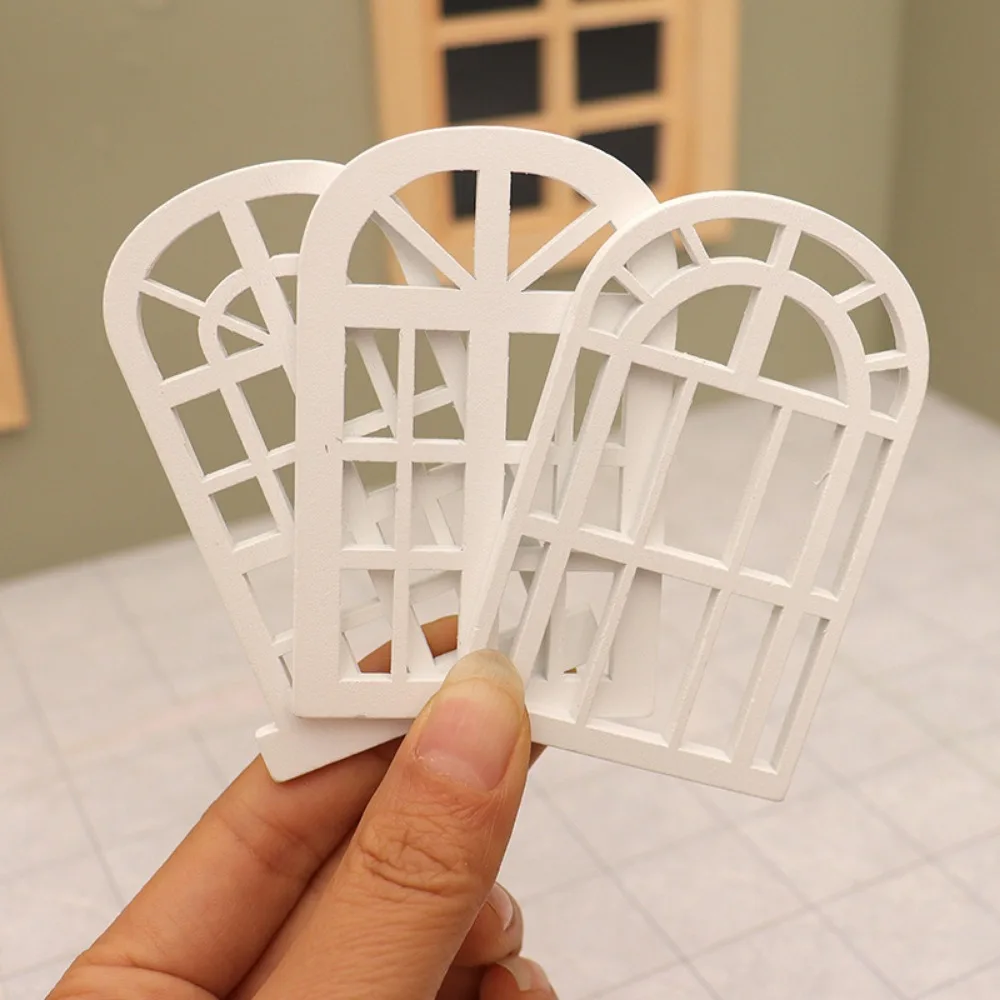 

1:12 Dollhouse Miniature Model Window Retro Hollow Out Mini Dolls House Micro Scene Model European Style Multicolors