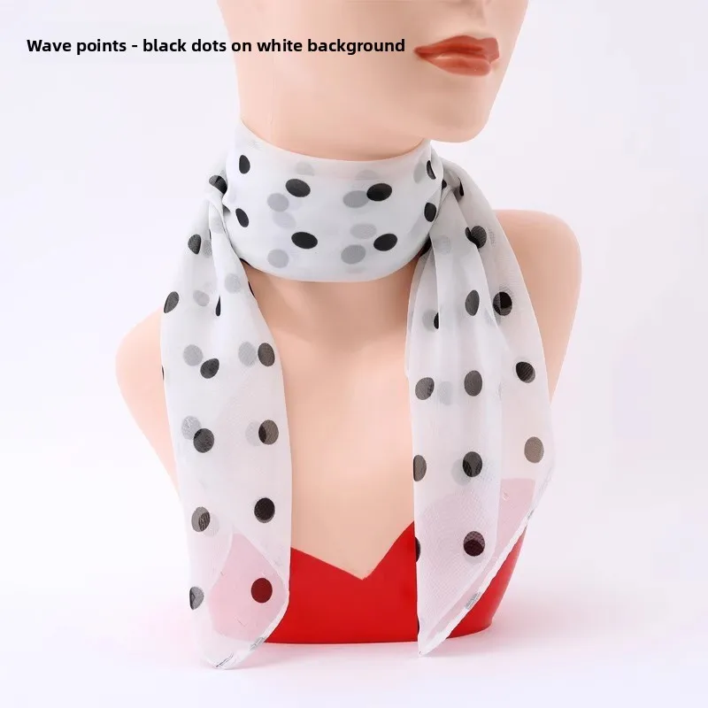 

Женский тонкий шарф-накидка с защитой от солнца, длинный, в горошек, для весны и осени, новый, декоративный, модный аксессуар