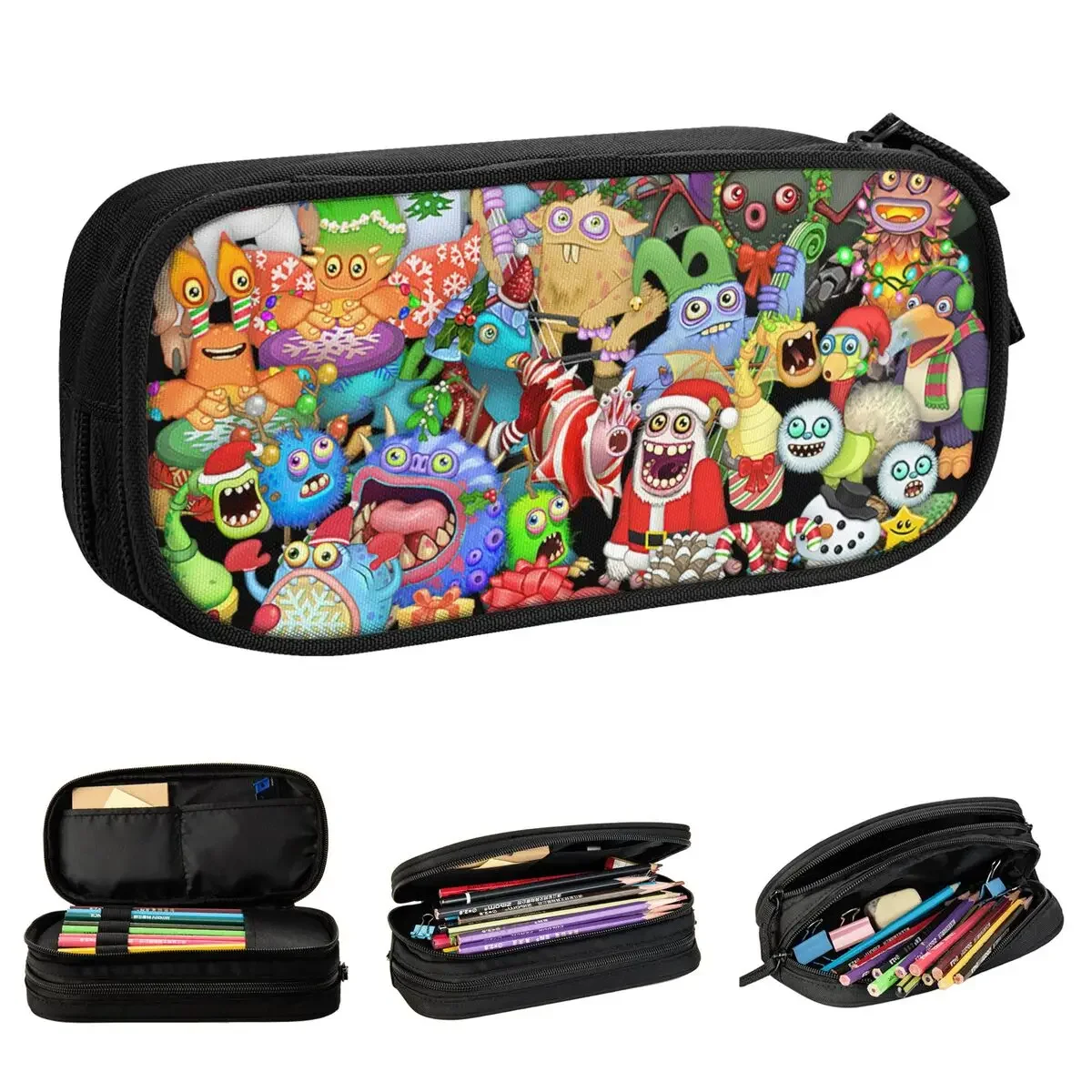 

My Singing Monsters Pencil Case Cute Plant Cartoon Pen Box Bag Girl Boy Big Capacity Students School Cosmetic Pencil Box