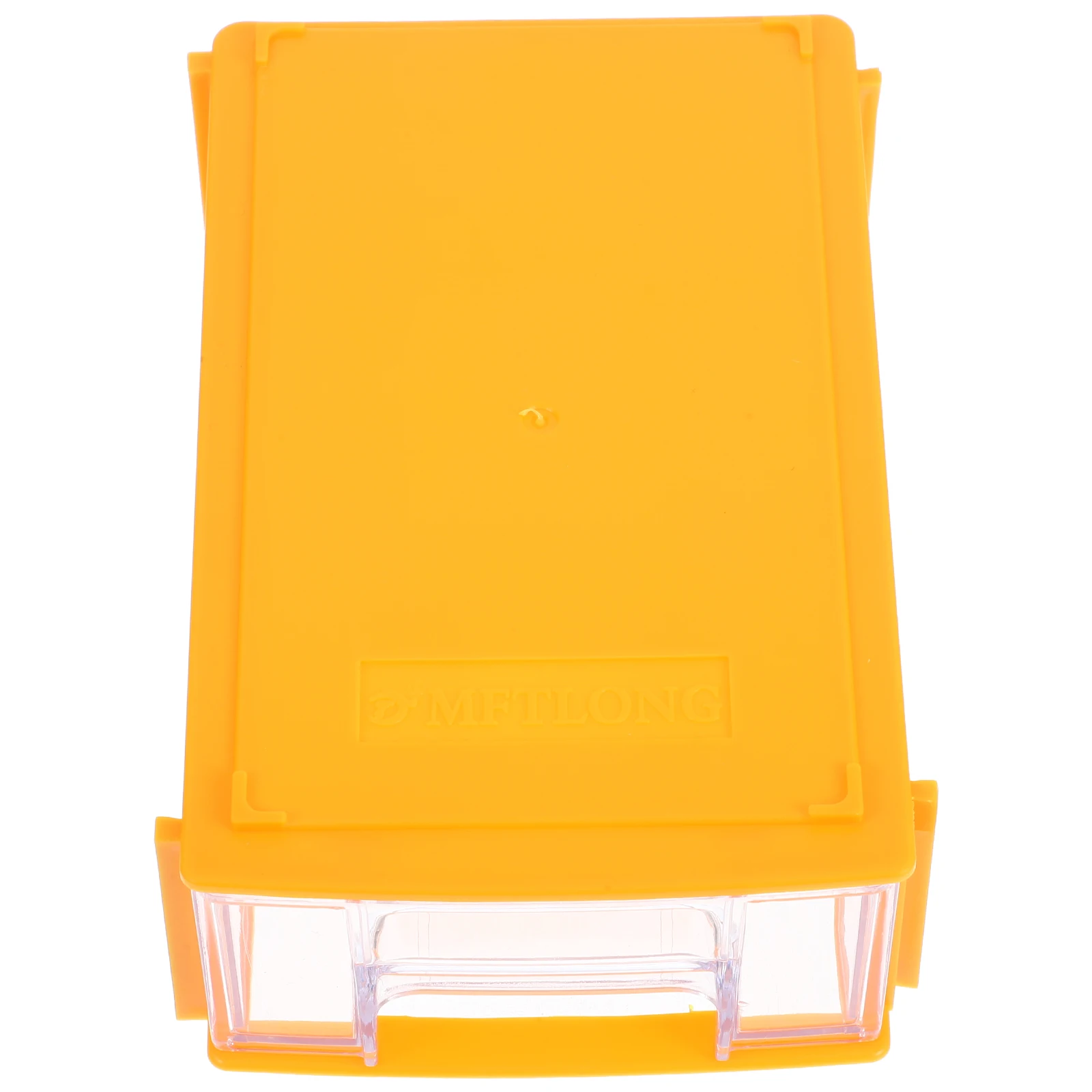 

1Stackable Plastic Craft Storage Bin Yellow Drawer Organizer For Art Supplies Classroom Desktop Modular System