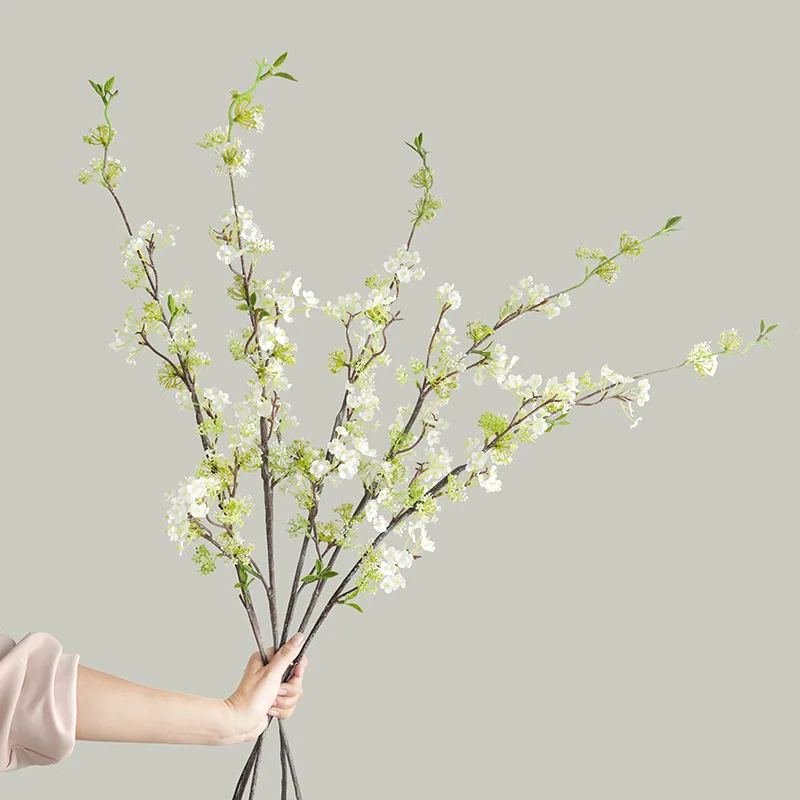 Artificial Snow Willow Silk Flower Plastic Green Plant Home Decor Garden Decoration Gift F1253