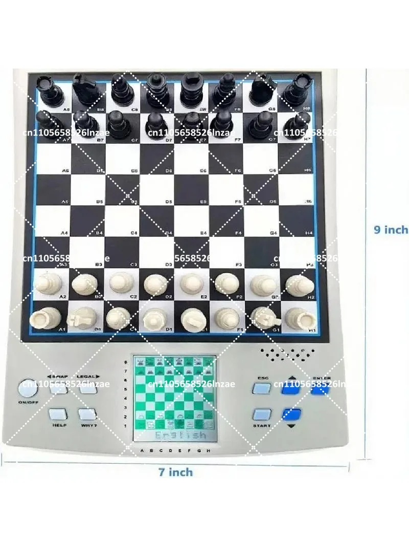 14-in-1 Electronic Chess Set for Learning and Practice, Two-Player Human-Computer Game, Interactive Chessboard