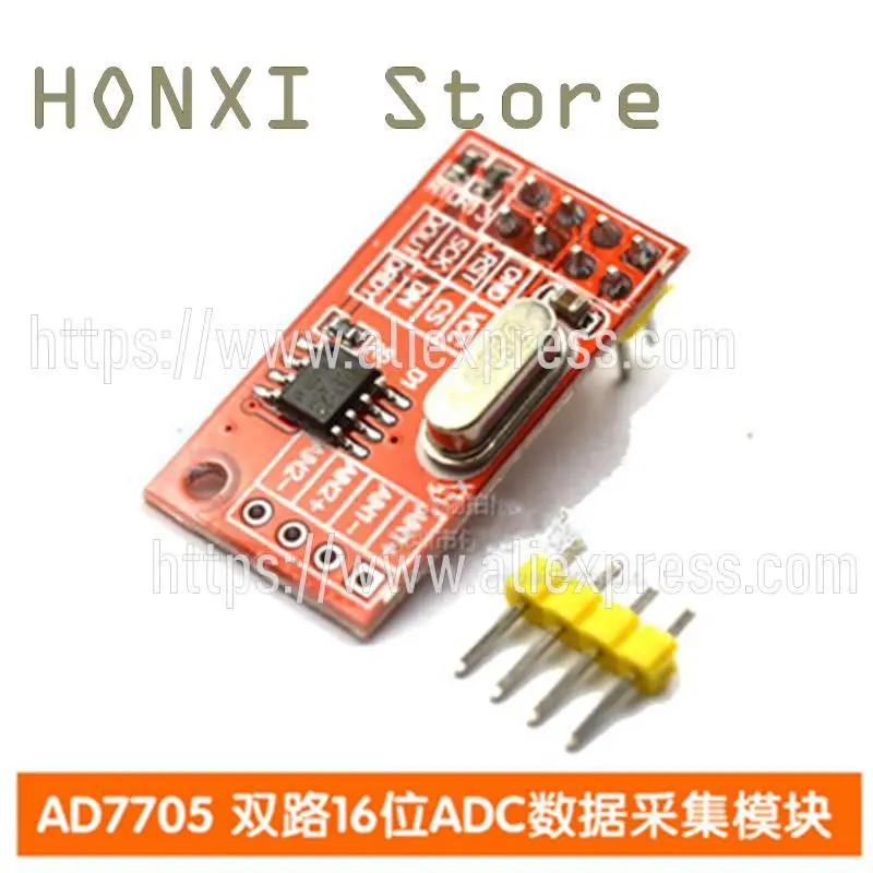 1PCS AD7705 dual 16 bit ADC data acquisition module input gain programmable TM7705 SPI interface