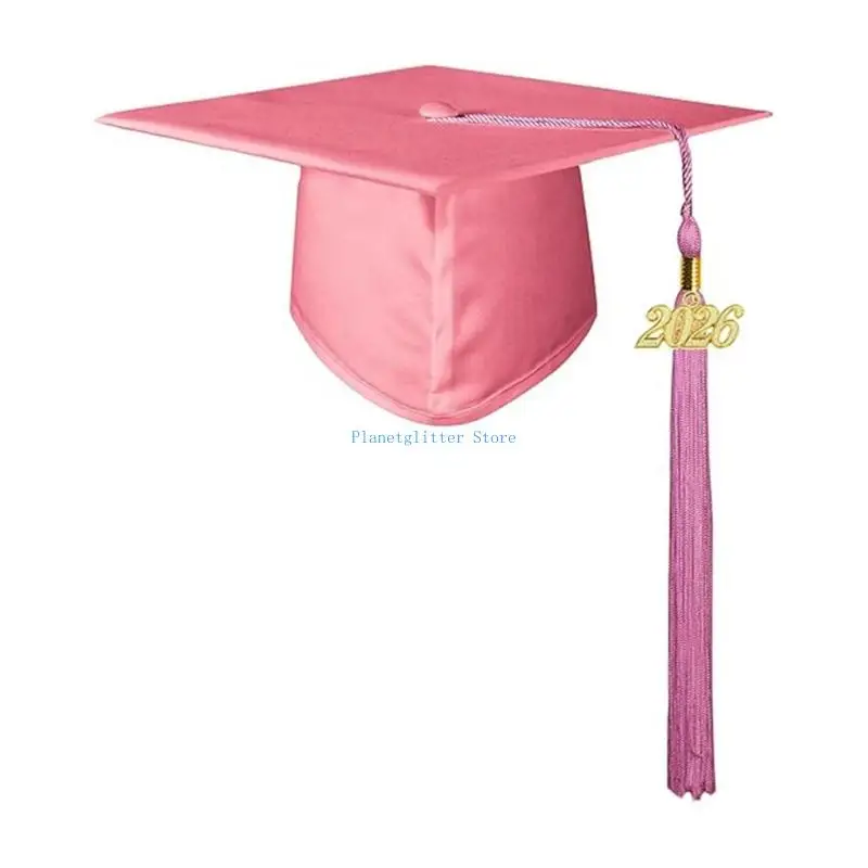 652B 2026 Graduation Bachelor Cap Classical Design Comfortable Breathable Cloth Material for Adult Kid Ceremony Formal Event