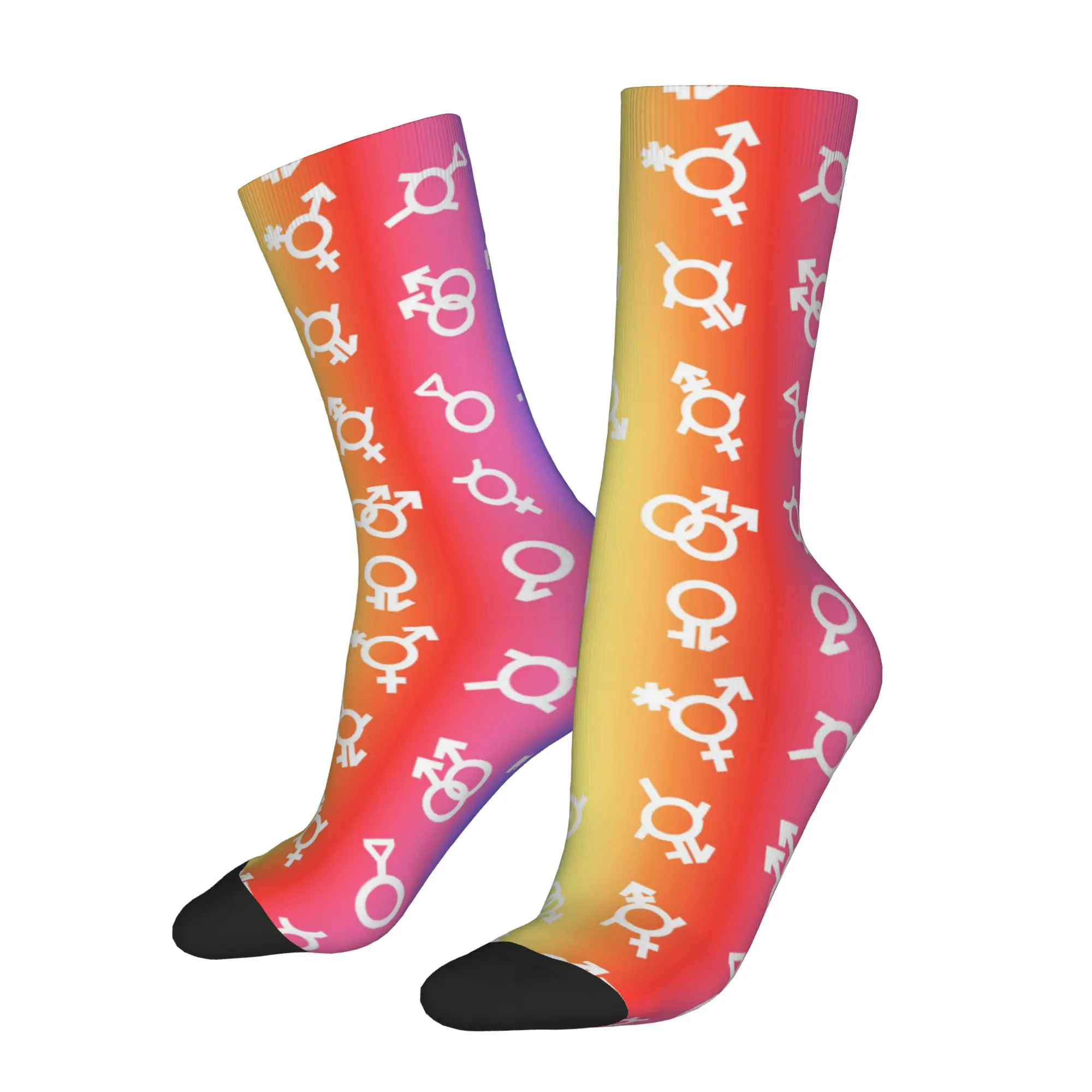 LGBTQ LGBT Gender Pride Month Flag Socks for Women Men Accessories All Seasons  Cute Crew Socks Non-slip