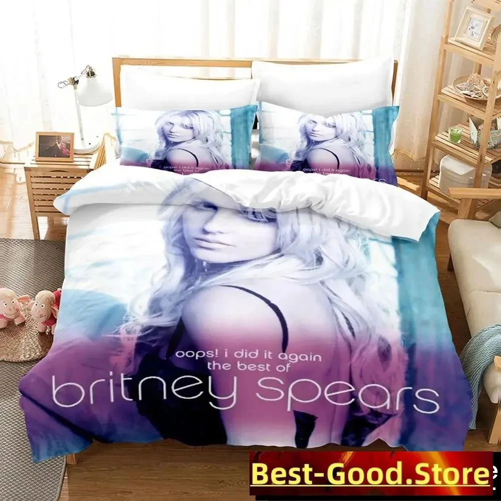 

3D Print Fashion Singer Britney Spears Bedding Set Boys Girls Twin Queen King Size Duvet Cover Pillowcase Bed boys Adult Bedroom