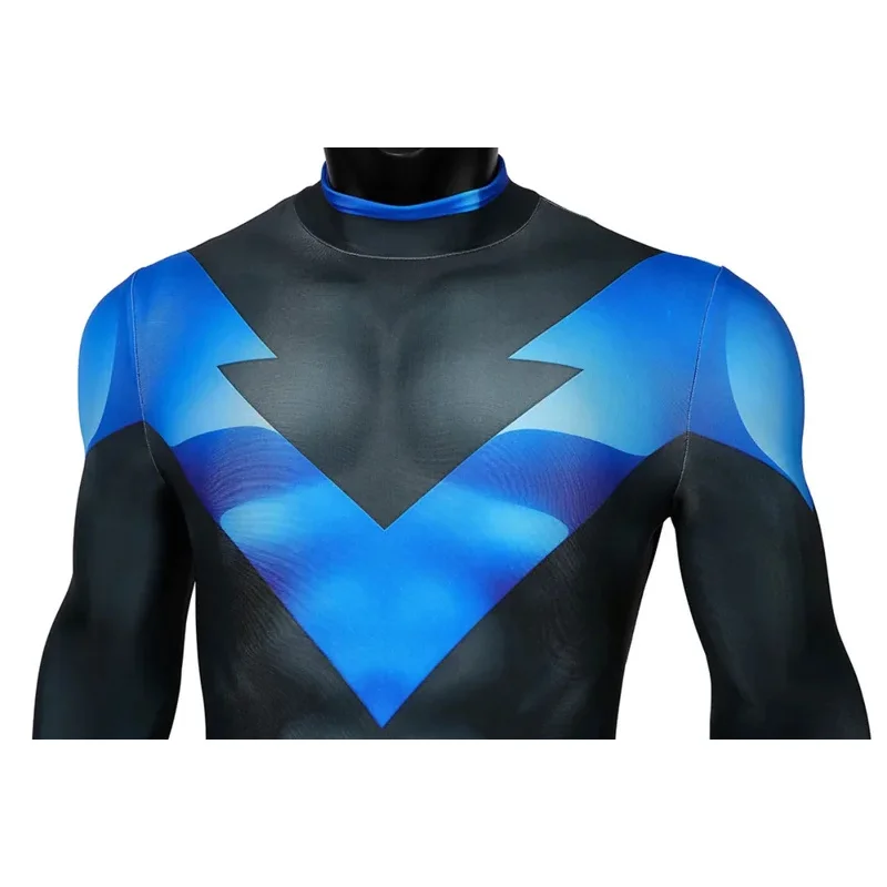 CyHaloween Nacht Cosplay Flügel Dick Cosplay Kostüme Overall mit Augenmaske Superheld Zentai Anzug Männer Kleidung