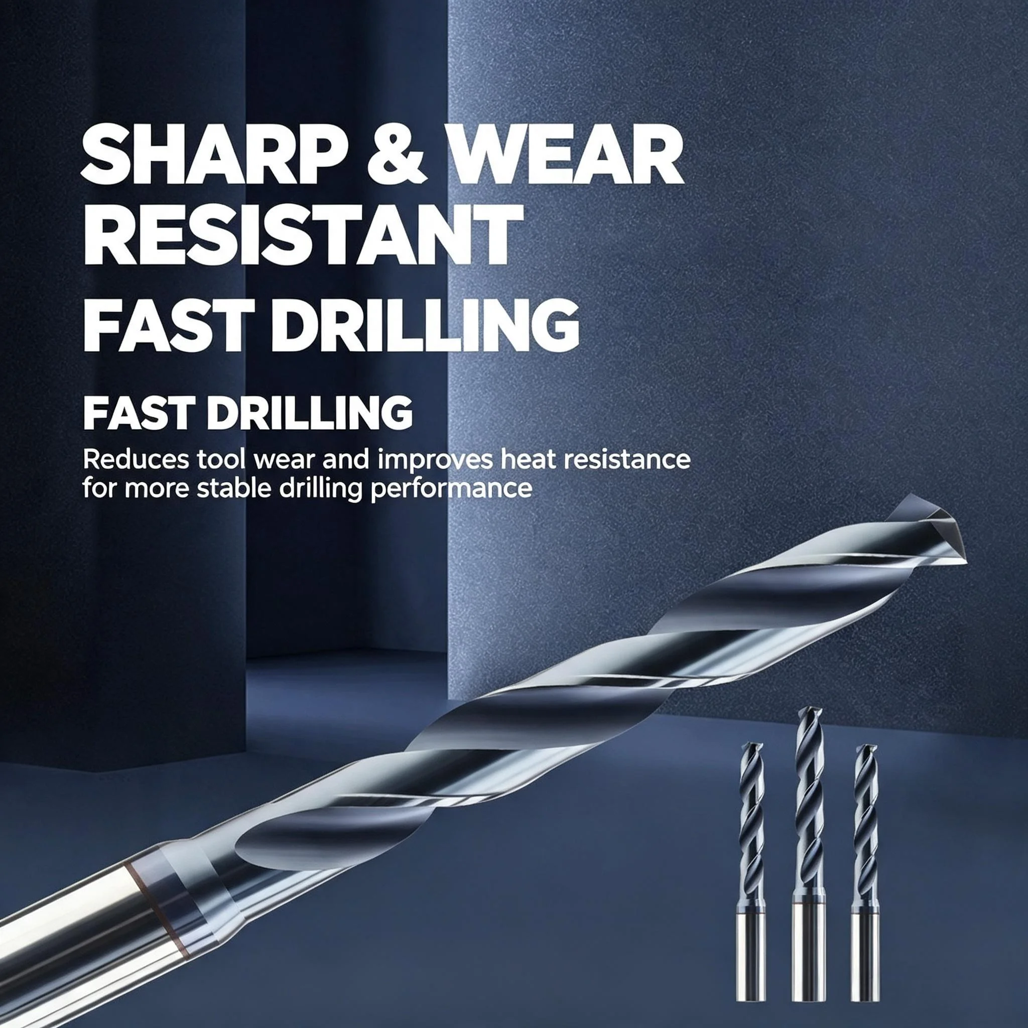GRINER Straight Shank Through Coolant Solid Carbide Twist Drill Bit For Stainless Steel Titanium Alloy Superalloy CNC Drilling P
