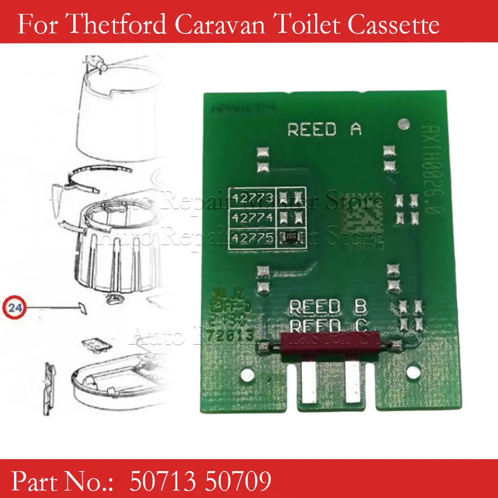 50713 50709 REED SWITCH For Thetford Flushing Reed Switch Circuit Board SC250 C250 Cassette Toilet