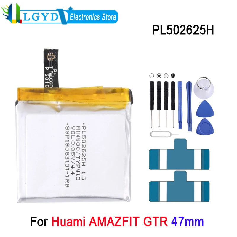 Replacing Battery For Huami AMAZFIT GTR 47mm 410mAh PL502625H Smartwatch Battery Replacement