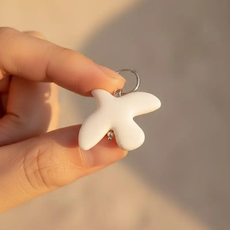 10 Stück Vogelförmige Friedenstaube Keramikperlen für Bastelarbeiten und DIY-Schmuckzubehör – Detail 3
