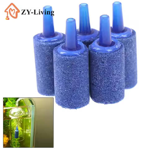 5 pcs Fish Tank Aerated Bubble Stone Air Pump Stone Mineral Bubble Hydroponic Diffuser Airstones Stone Diffuser Pond Air Stone