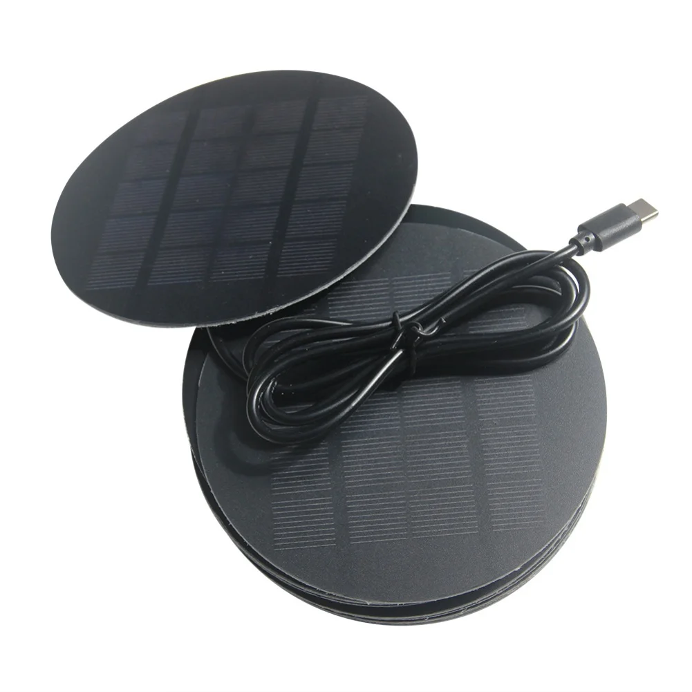 1.2W 5V Monocrystalline Solar Panel For Charger With Type-C Output 110mm For LED Lights And Curtain Power Supply Home Garden
