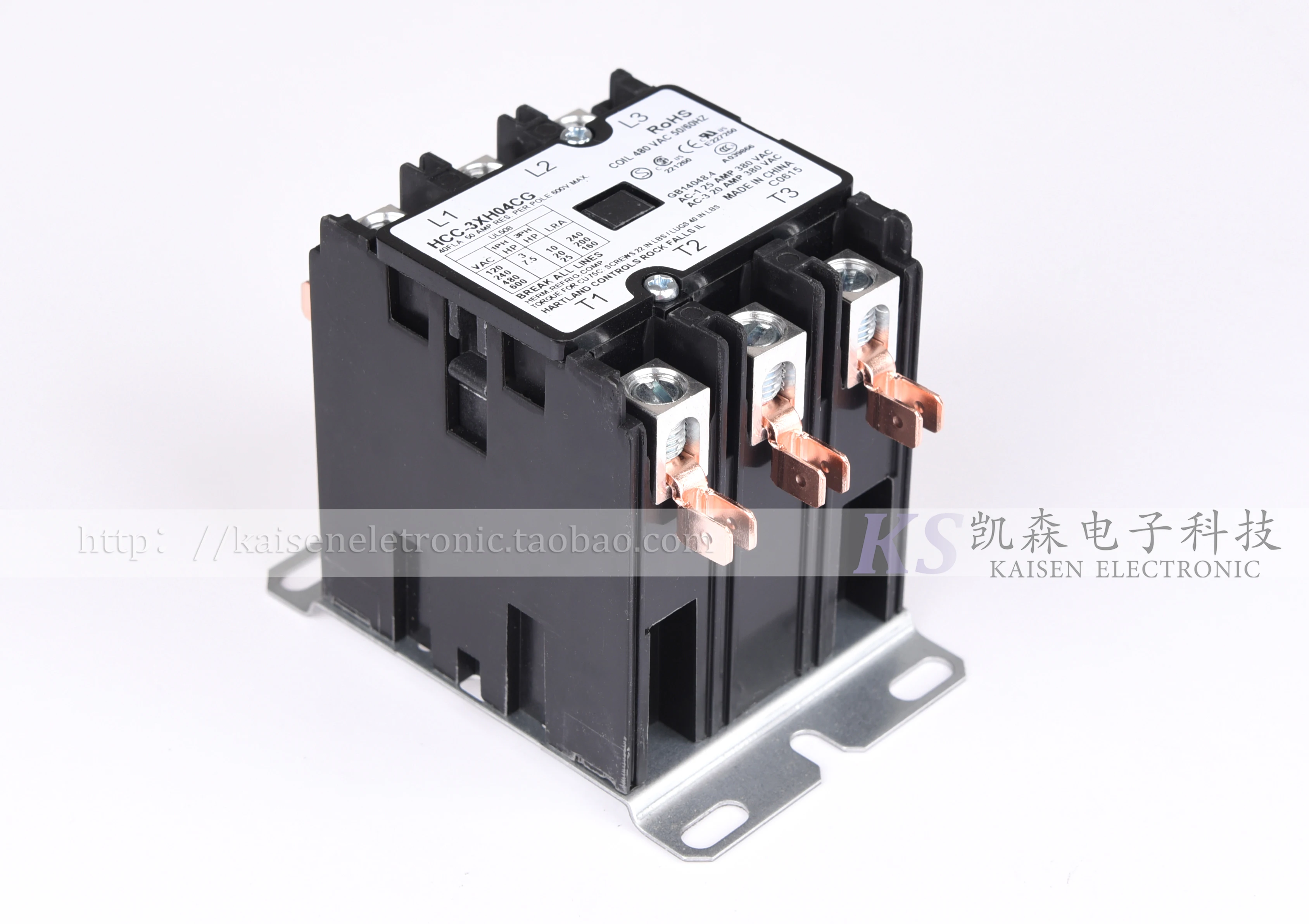 480V 40A HCC-3XH04CG HCC-3XH04YL Industriële Verwarming Apparatuur Ul Drie-Fase Ac Magneetschakelaar