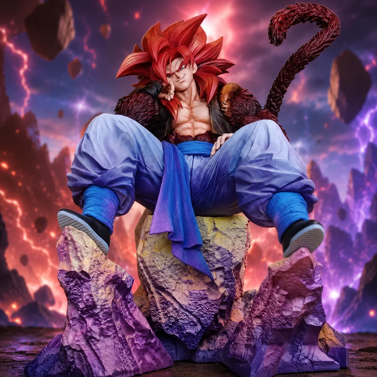Dragon Ball Gogeta Action-Anime-Figur, Sammlerstück, Maßstabsgetreues Figurenmodell, Dynamische Pose, Ausstellungsstück, Weihnachtsgeschenk