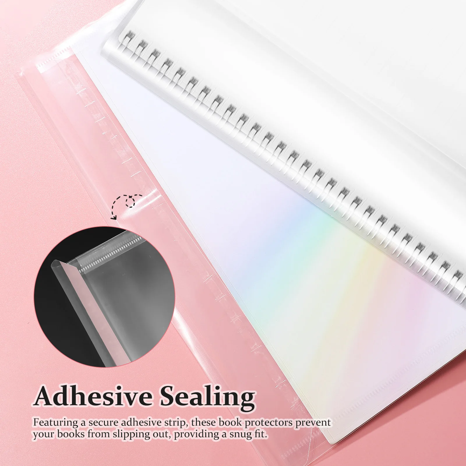 10 Stück transparente Buchhüllen, wasserdicht, rutschfest, transparente Folie für Lehrbuch, Notebook, Zeitschriftenschutz, leicht, flexibel