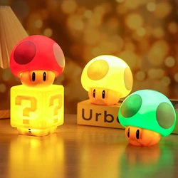 Mario Pikachu Crayon Xiaoxin Kuromi Cartoon LED Table Lamp Sound Charging Induction Small Night Lamp Square Lamp Birthday Gift