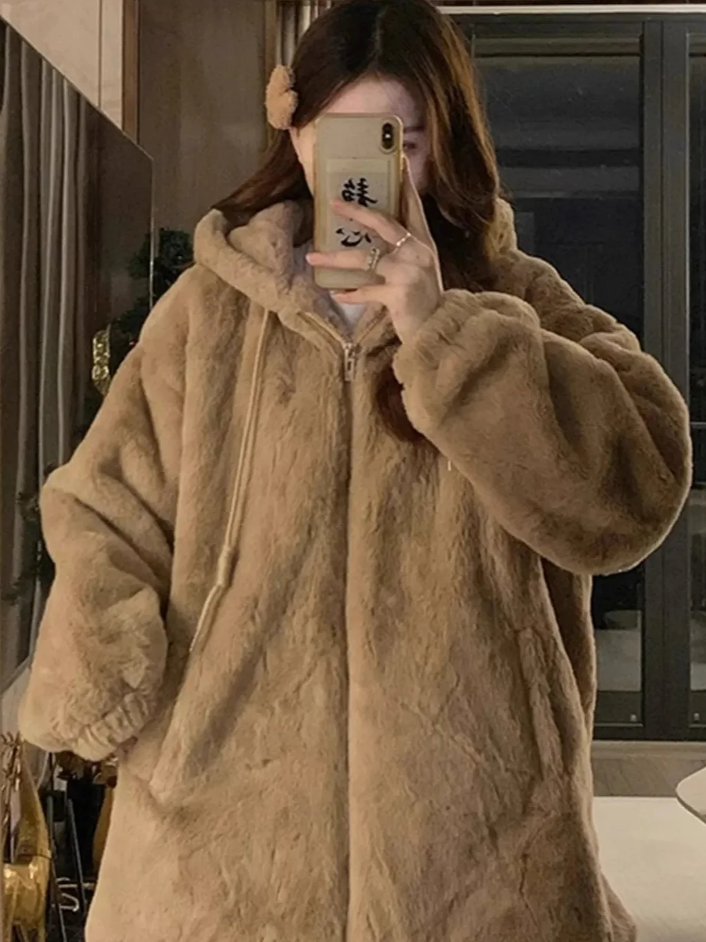 

Новая женская зимняя утепленная хлопковая куртка с капюшоном, на флисовой подкладке, свободного кроя, теплая, в стиле оверсайз