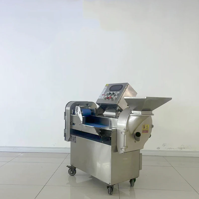 Factory Direct Sales Electric Vegetable Chopper for Use in Food Processing Plants Fully Automatic Dual-Head Vegetable Cutter