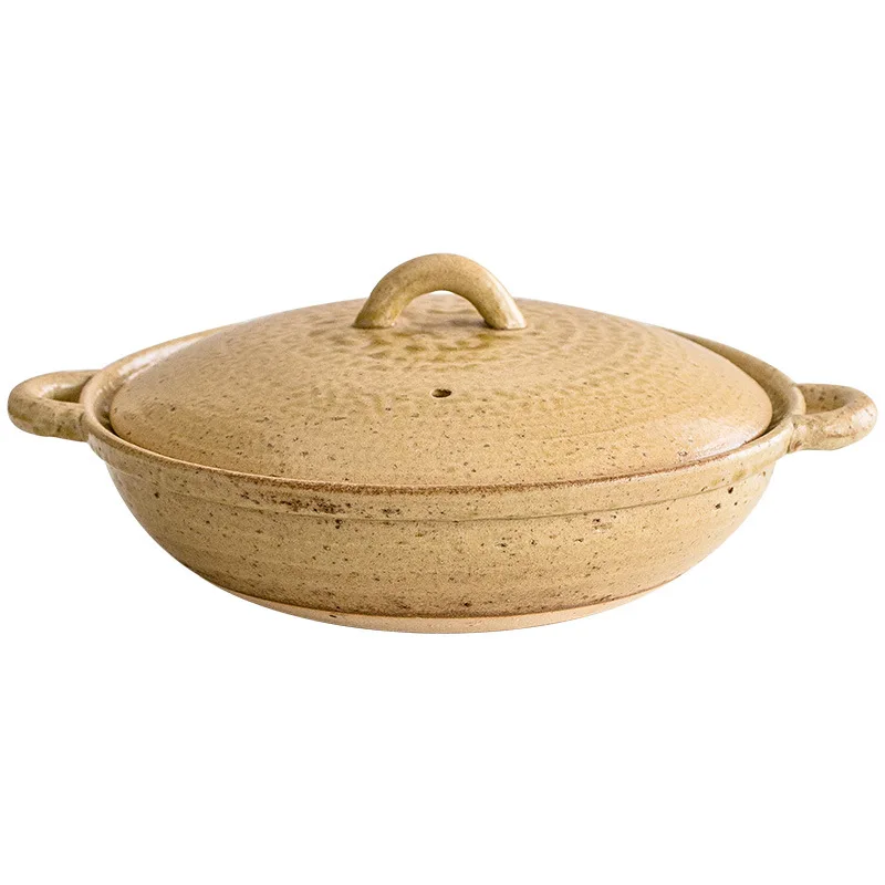 

Burning earth high temperature resistant soup pot with lid Japanese household claypot rice ceramic