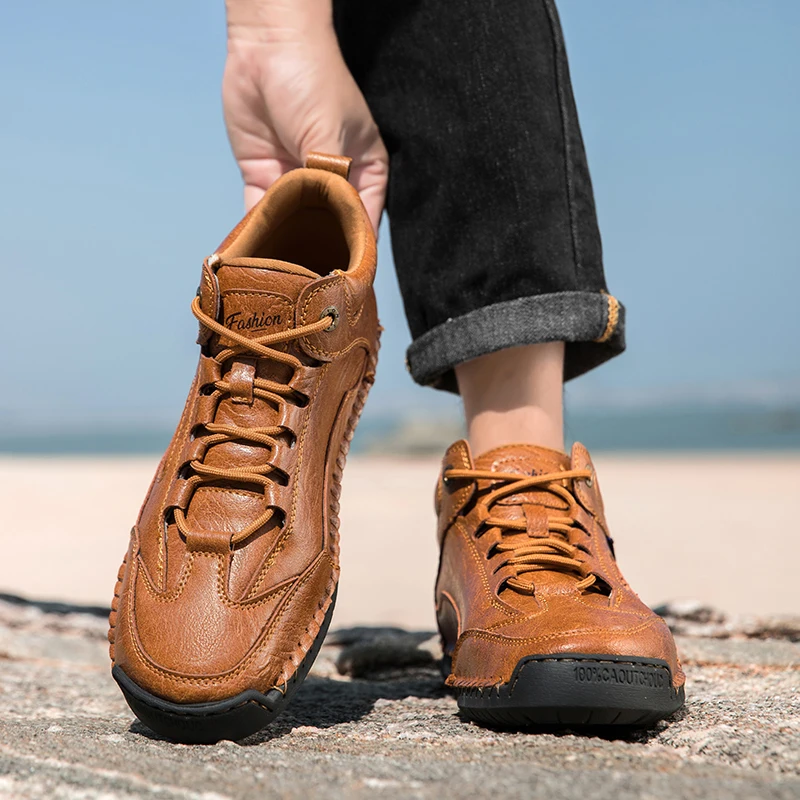 Mens casual shoes New style Best selling Soft sole Sewn seams Waterproof Wear resistant Comfortable Highly crafted Stable grip