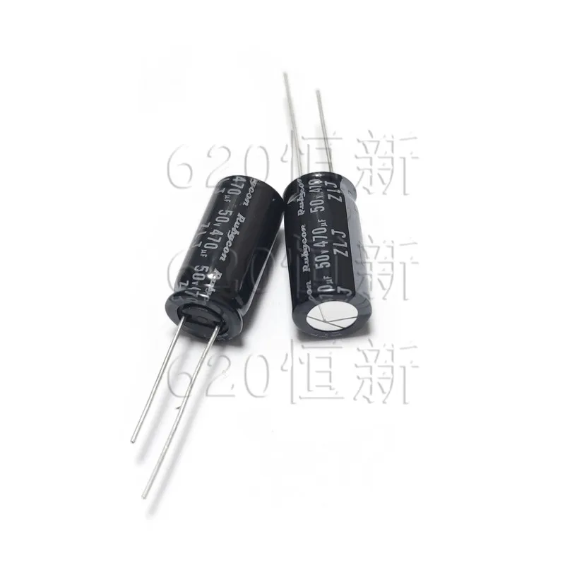 20PCS NEW JAPAN RUBYCON ZLJ 50V470UF 10X20MM 105 degrees 470UF 50V Electrolytic capacitor zlj Series 470uf/50V