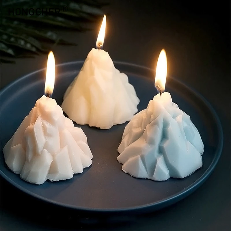 3D Iceberg Mousse torta stampo gelato neve montagna vulcano fatto a mano fai da te disposizione decorativa Aroma candela stampi in Silicone