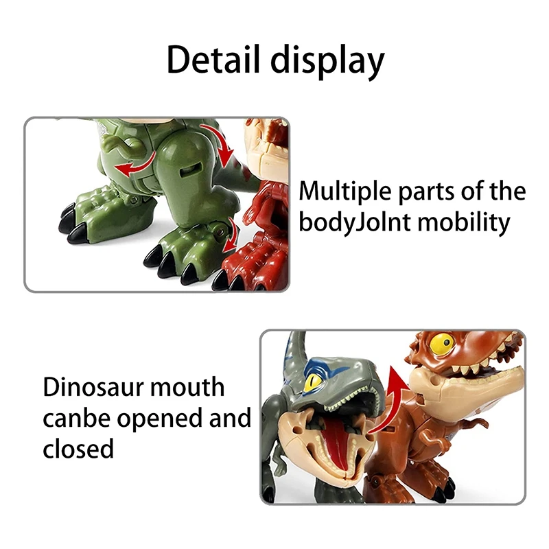 Jouets robots drôles de déformation de dinosaure pour enfants, petit jouet Mecha, plus de 2 ans, 4 pièces, 2 en 1