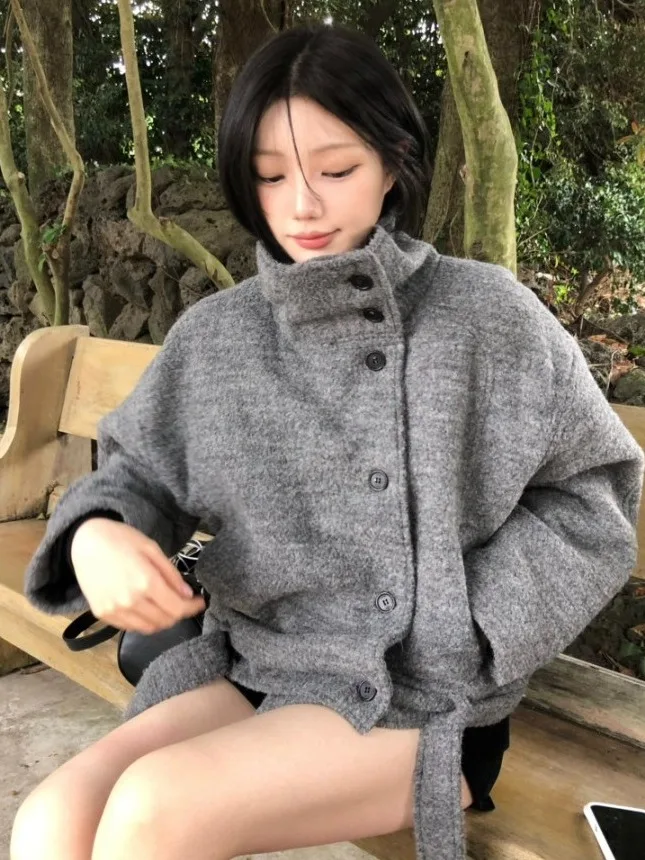 

Женское зимнее шерстяное пальто Ele ey Thiened ort Sle Faionable Top Уникальное красивое пальто для женщин зимой