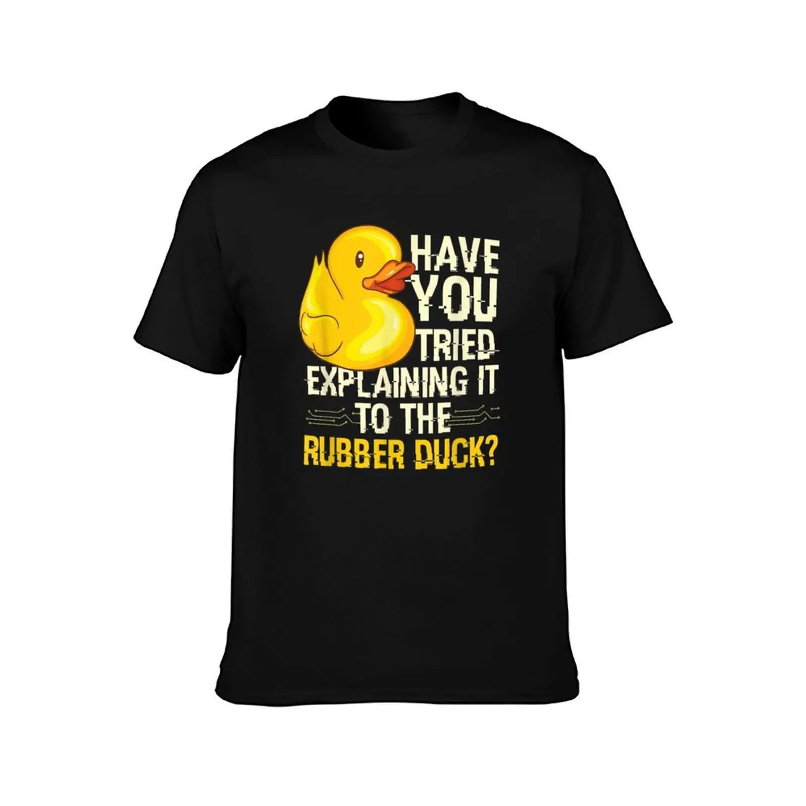 Funny Programmer - Rubber Duck Debugging, Funny Programmer Gift Design T-Shirt Casual Graphic Print Tee T-Shirt