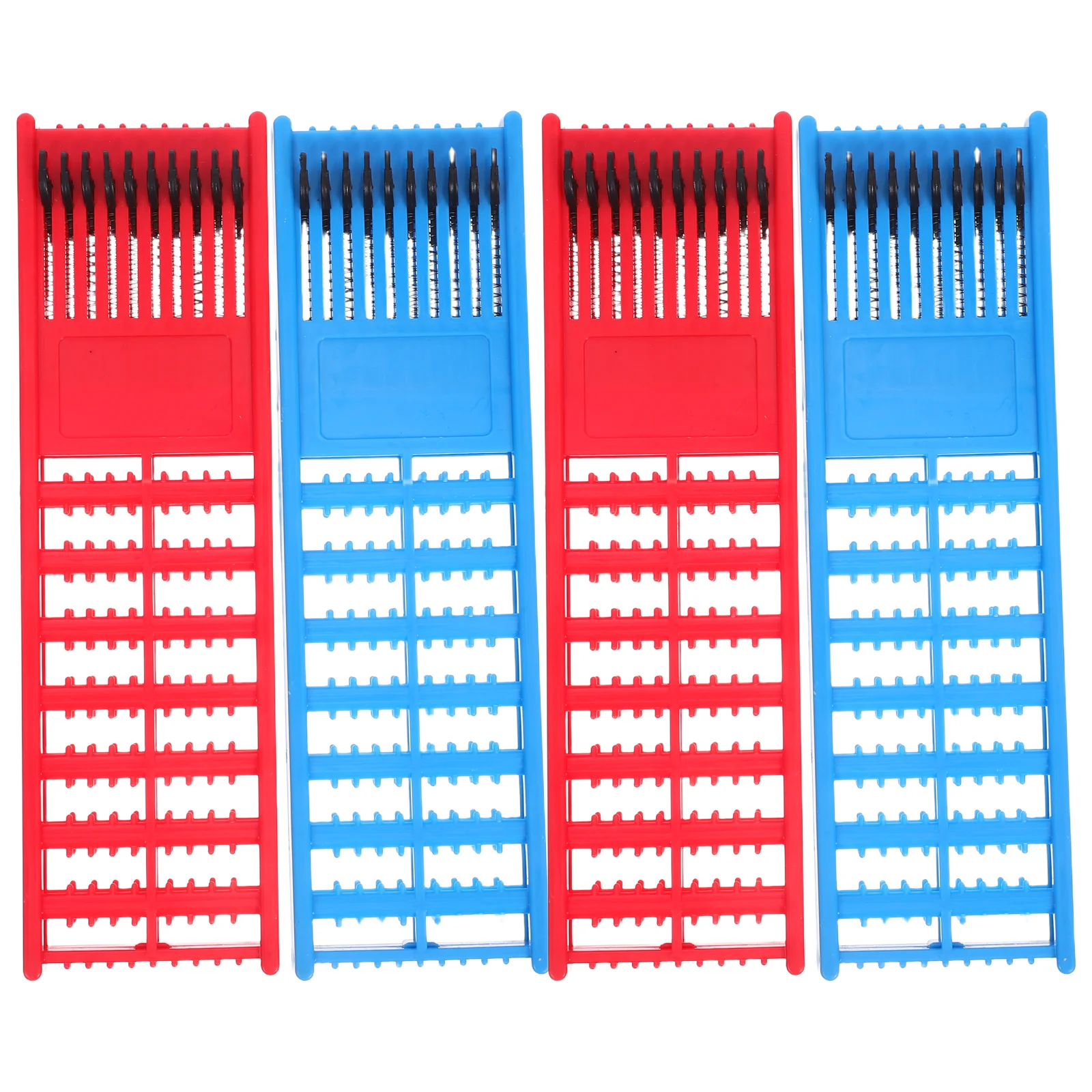 

4pcs Hook Holder Organizer For Gear Storage Rack Durable Abs Material Elastic Spring Mechanism Line Retainer Anglers Gift