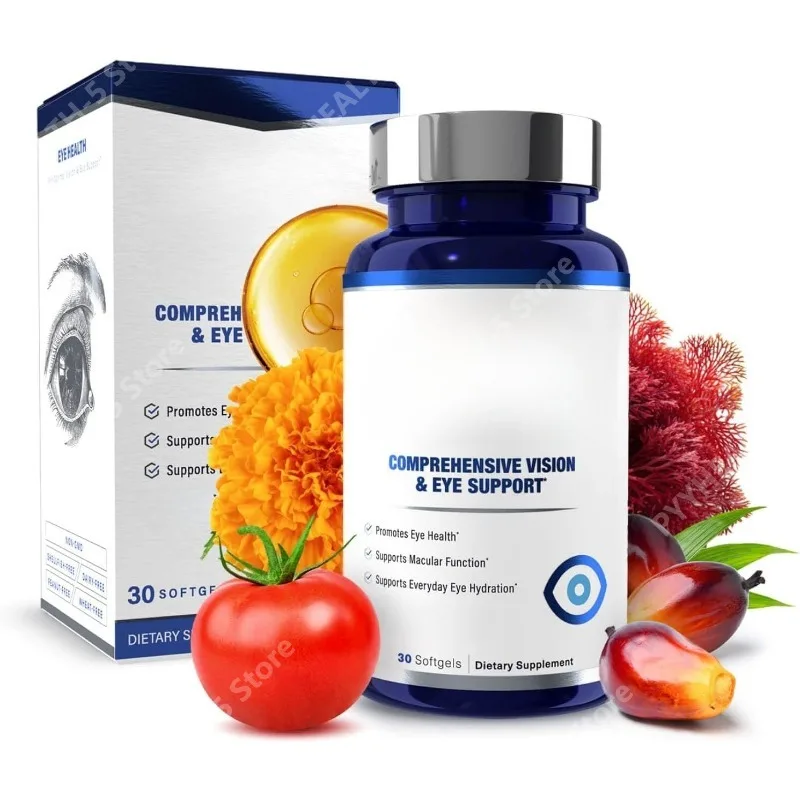 

Eye Vitamin Supplement for Adults - Supports Vision Health Care, Everyday Eyes Strain, & Occasional Dry Eye - 30 Softgels