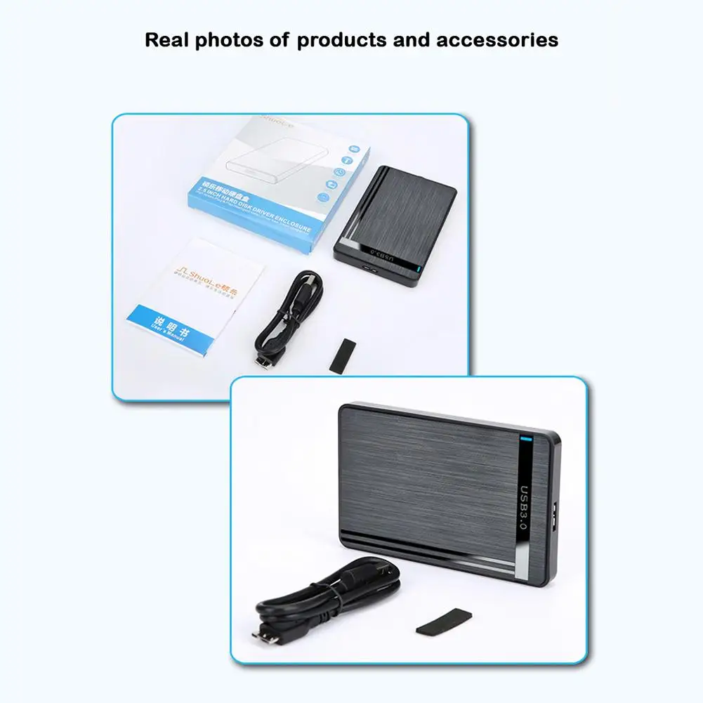 2.5-inch SSD Solid State Mechanical Serial Port SATA Hard Mobile Interface Toolless USB 3.0 Disk Micro Case External H5G4