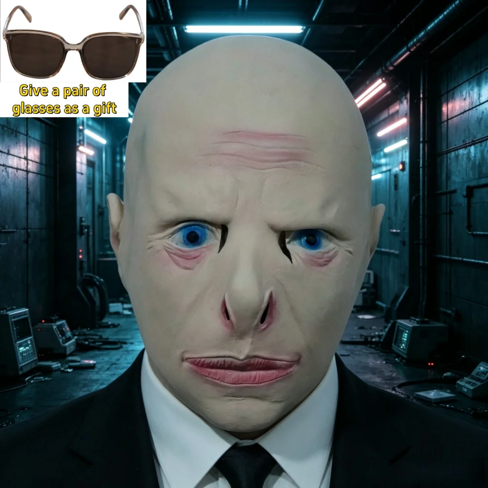 

2Pcs Halloween Horror Alien Latex Mask Adult Full Face Headgear for Masquerade & Haunted House