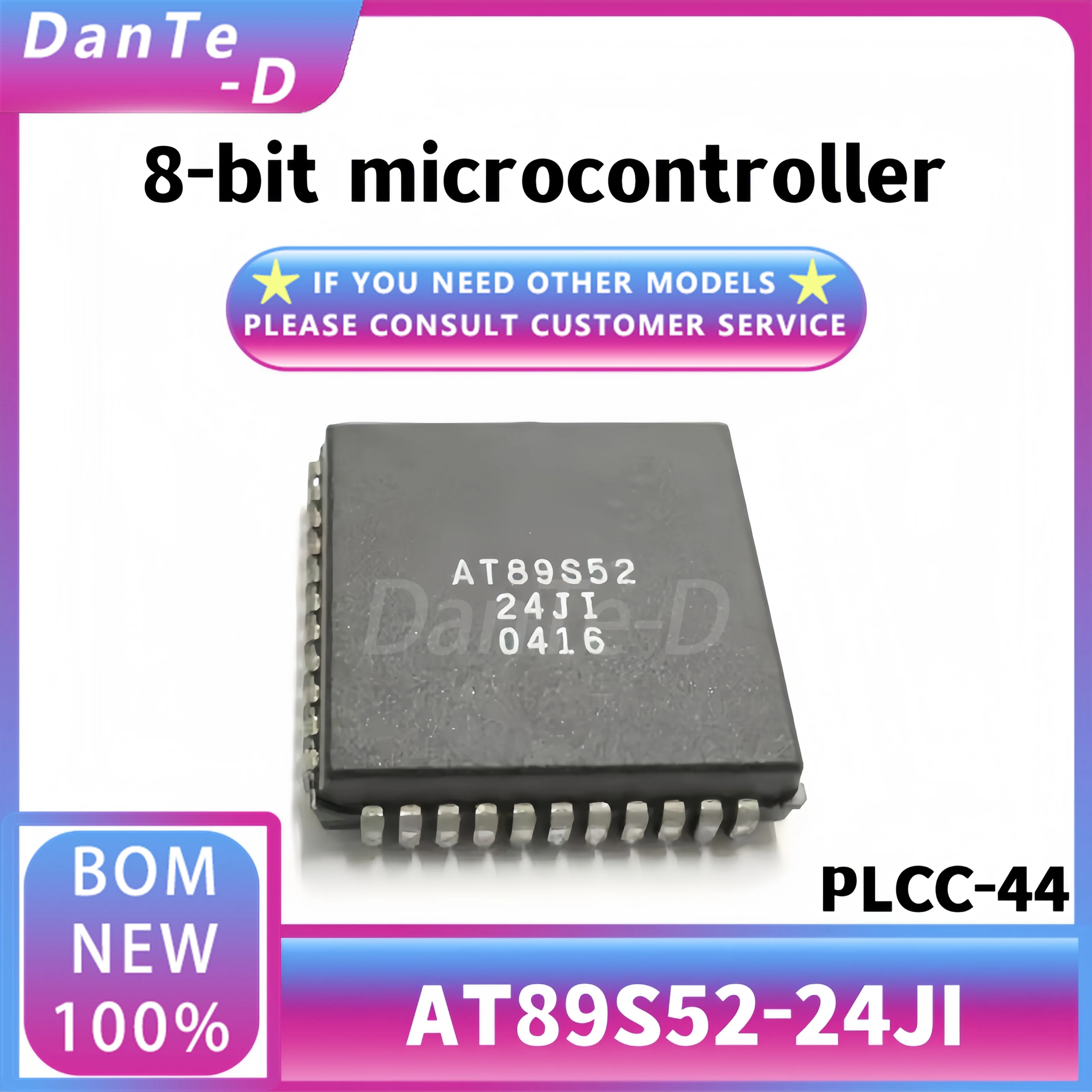 AT89S52-24JI PLCC-44 8-bit microcontroller IC chip New original authentic