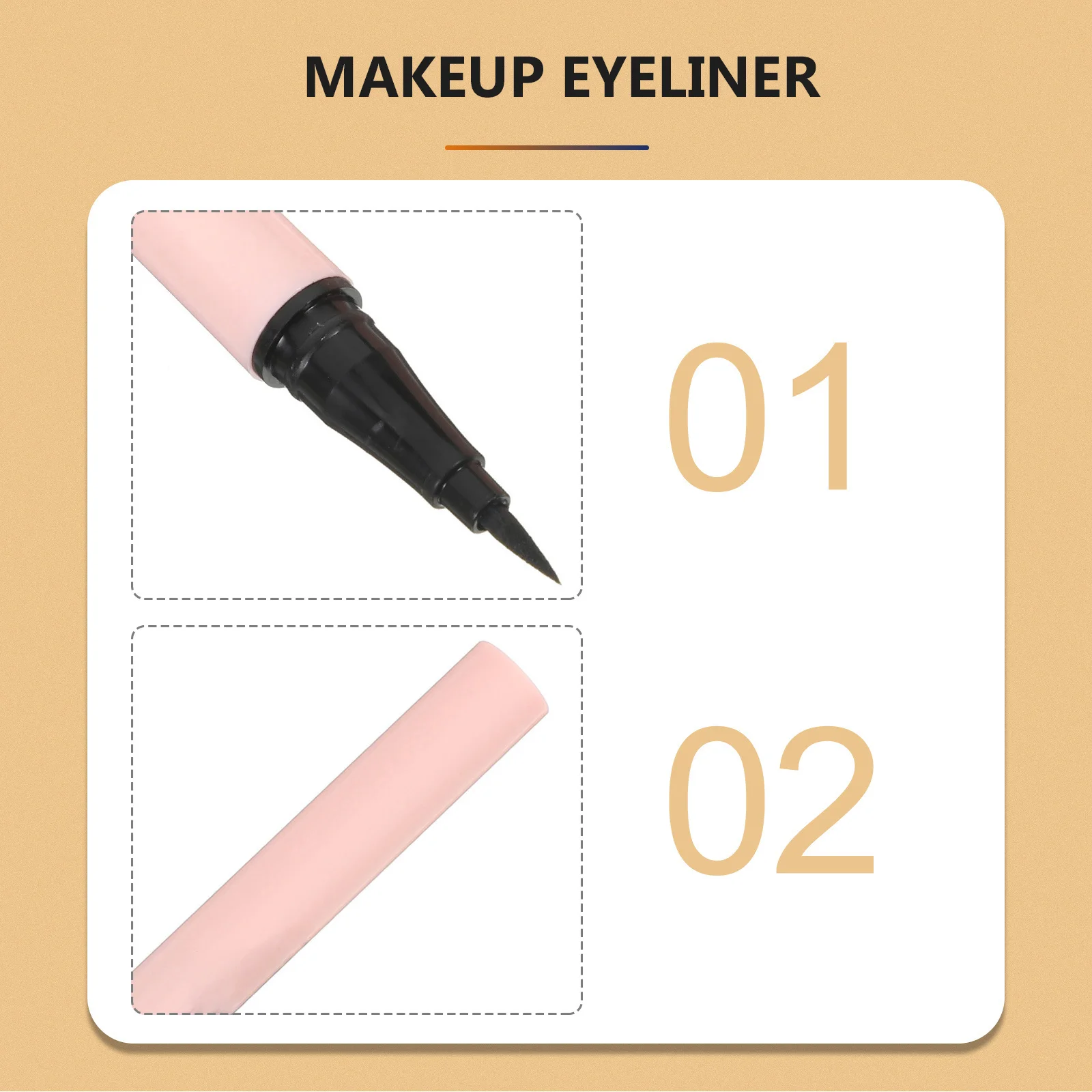 Wasserdichter Eyeliner-Stift im Katzen-Design, wischfest, schnell trocknend, flüssiger Liner für präzises Augen-Make-up, Damen-Beauty-Essential