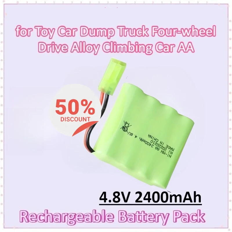 

New 4.8V 2400mah Ni-CD Battery Pack Used for Toy Car Dump Truck Four-wheel Drive Alloy Climbing Car AA Rechargeable Battery