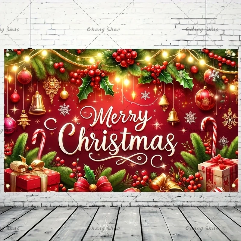 Christmas Backdrop Background Merry Christmas Decorations For Home 2024 Navidad Noel Kerst Natal Xmas Decor Supplies Gifts