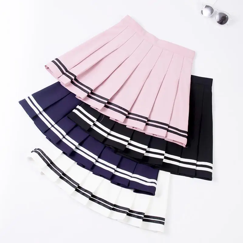 Summer 2023 Teenage Pleated Skirts Girls Plaid Skirt High Waist Skirts Kids Cute Uniforms Children Dance Skirt 10 12 13 14 Years