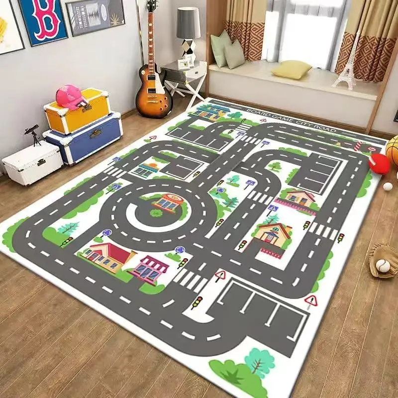 

Early Education Children Carpet Soft Puzzle Crawling Mats Carpets for Bedroom Decor Urban Traffic Scene Map Game Toy Floor Mat